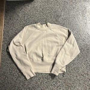 Pink rose cropped sweatshirt small